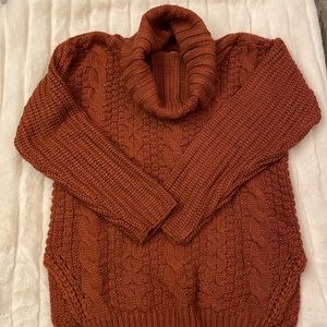 Lara burnt orange chunky sweater, size S/M